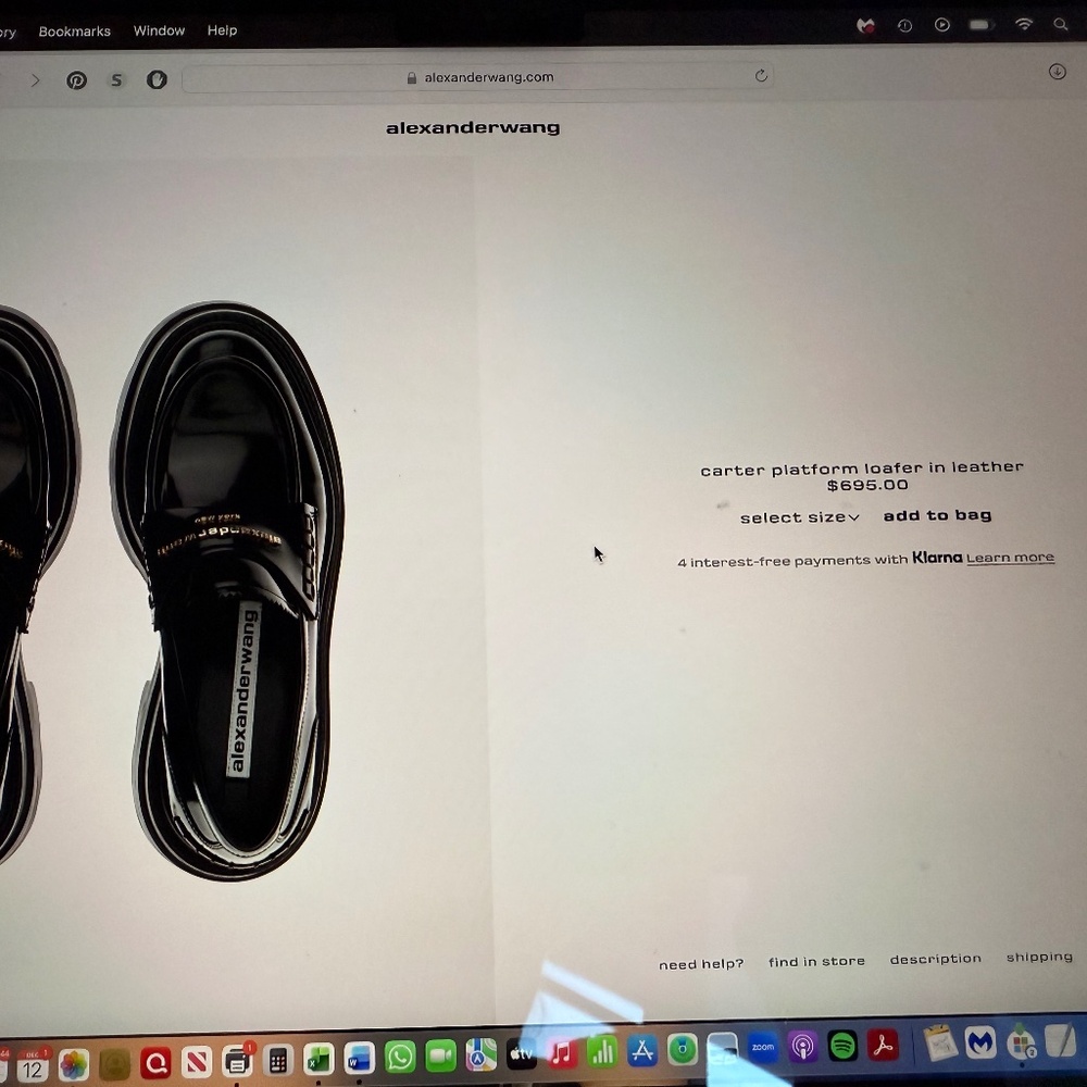 ALEXANDER WANG Platform Lug Sole Loafers, Size EU 40, NEW! WORE ONCE! - Picture 15 of 16